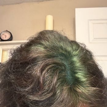 Just Hair - Final result of my teen daughters "vibrant full green" appointment - Hair Salons Near Me - Eugene, Oregon