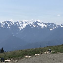 Beautiful view of the Mount Olympus and the glaciers right from Hurricane Ridge Beautiful view of the Mount Olympus and the glaciers right from Hurricane Ridge