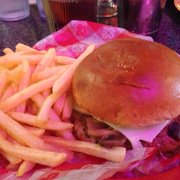 Photo of Ed Debevic's - Chicago, IL, United States. Turkey mushroom Swiss burger