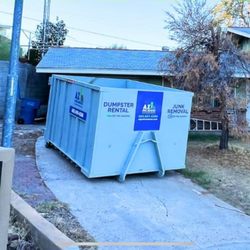 Az Junk Removal & Dumpsters - 20 yard residential dumpster. Getting in the perfect spot for easy loading