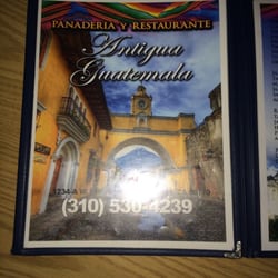 Antigua Guatemala - Menu cover