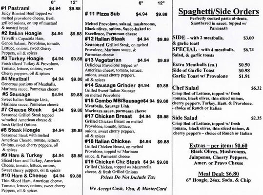 Menu photo 2 Trivelli's Hoagies Colorado Springs, CO Menu photo 2 Trivelli's Hoagies Colorado Springs, CO