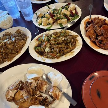 Chow's Chinese Restaurant - Our spread this evening - beef flat noodles, salt pepper tofu, Peking spareribs, beef with mixed vegetables, crispy chicken - Chinese Near Me - Oklahoma City, Oklahoma Chow's Chinese Restaurant - Our spread this evening - beef flat noodles, salt pepper tofu, Peking spareribs, beef with mixed vegetables, crispy chicken - Chinese Near Me - Oklahoma City, Oklahoma