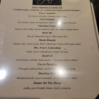 Foxy’s Kitchen + Bar - Menu - Bars Near Me - Rancho Mirage, California Foxy’s Kitchen + Bar - Menu - Bars Near Me - Rancho Mirage, California