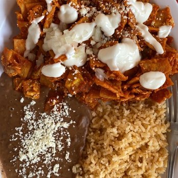 Rincón Michoacano - Chilaquiles Rojos soooooooo delicious! And crispy not soggy yummy! - Mexican Near Me - Richmond, California Rincón Michoacano - Chilaquiles Rojos soooooooo delicious! And crispy not soggy yummy! - Mexican Near Me - Richmond, California