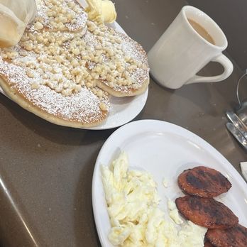 Eggs 'n Things - Waikiki Beach Eggspress - Macadamia nut pancakes & the Portuguese Sausage and egg with coffee. - Breakfast & Brunch Near Me - Honolulu, Hawaii Eggs 'n Things - Waikiki Beach Eggspress - Macadamia nut pancakes & the Portuguese Sausage and egg with coffee. - Breakfast & Brunch Near Me - Honolulu, Hawaii