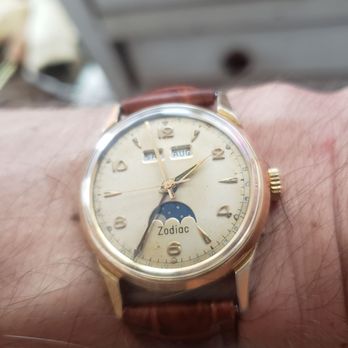 The Clock Man Fullerton - Serviced zodiac moonphase, complicated movement - Watches Near Me - Fullerton, California