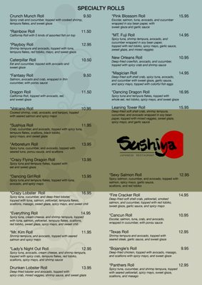 Menu photo 8 Sushiya Japan Charlotte, NC