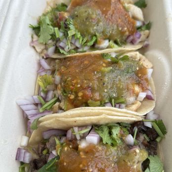 Chayote - Tacos with green and red salsa - Mexican Near Me - Seattle, Washington