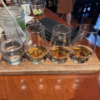 Whispering Canyon Cafe - Bourbon flight very good selection. - Barbeque Near Me - Lake Buena Vista, Florida Whispering Canyon Cafe - Bourbon flight very good selection. - Barbeque Near Me - Lake Buena Vista, Florida
