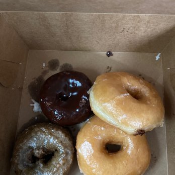 Bradenton Donut - Double Chocolate Donut, Blueberry, Glazed, Coconut & regular chocolate was already devoured! - Donuts Near Me - Bradenton, Florida