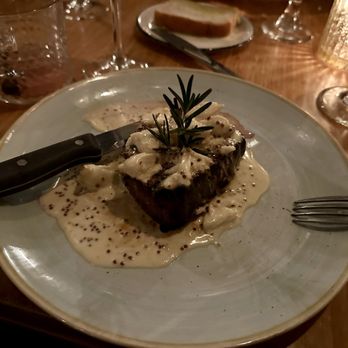 Stella's - STELLA’S FILET MIGNON - 7 OUNCE, GRILLED, JUMBO LUMP CRAB, SHERRY DIJON CREAM, SERVED WITH HOUSE ORZO - Mediterranean Near Me - Richmond, Virginia