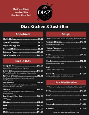Menu photo 2 Diaz Kitchen & Sushi Bar Albuquerque, NM