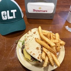 American Pita Burger with Fries