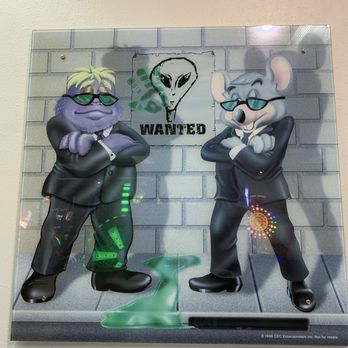 Chuck E. Cheese - Men in black parody piece - Pizza Near Me - Nanuet, New York