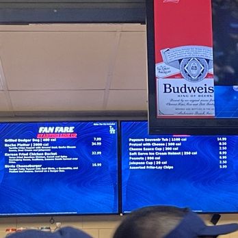 Dodger Stadium - More prices from the fan fair concession stand - Stadiums & Arenas Near Me - Los Angeles, California