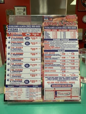 Menu photo 6 Avila's Pizza Lakewood, CA
