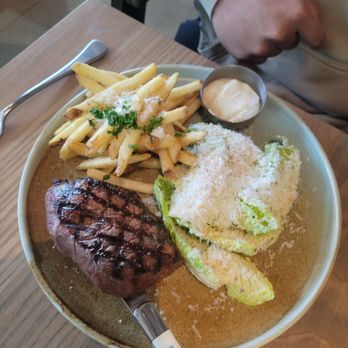 King Taps - 8 oz Canadian top sirloin with gem Caesar salad and truffle fries - Lounges Near Me - North Vancouver, British Columbia