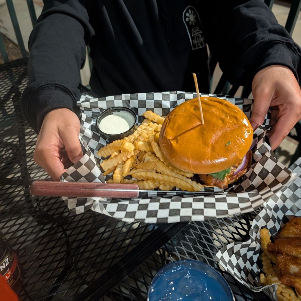 The Lincoln Pub And Grub - Fried chicken sandwich with curry aioli and fries - Beer Bar Near Me - Clovis, California The Lincoln Pub And Grub - Fried chicken sandwich with curry aioli and fries - Beer Bar Near Me - Clovis, California