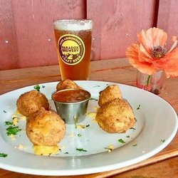 The Ponds Restaurant at Natural Gardens - Mac Bites.
Fried Macroni & Cheese with marinara sauce