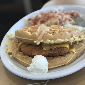 Sammy's Stackhouse - Chicken waffle sandwich - American Near Me - Orange, California Sammy's Stackhouse - Chicken waffle sandwich - American Near Me - Orange, California