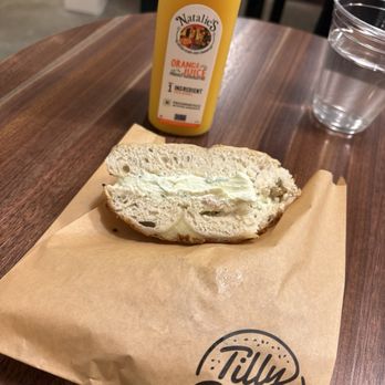 Tilly Bagel Shop - Cheese bagel with jalapeño cream cheese - Coffee & Tea Near Me - Chicago, Illinois Tilly Bagel Shop - Cheese bagel with jalapeño cream cheese - Coffee & Tea Near Me - Chicago, Illinois