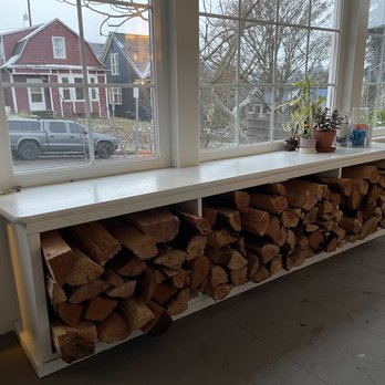 Bellevue Firewood - Firewood stacked in cubbies - Firewood Near Me