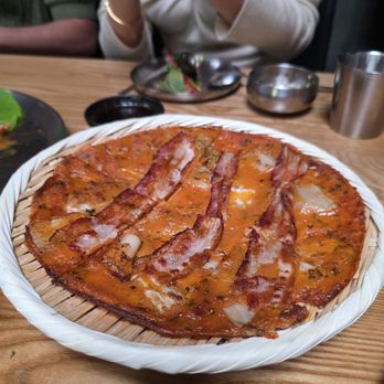 San Ho Won - kimchi and bacon pancake - Korean Near Me - San Francisco, California San Ho Won - kimchi and bacon pancake - Korean Near Me - San Francisco, California