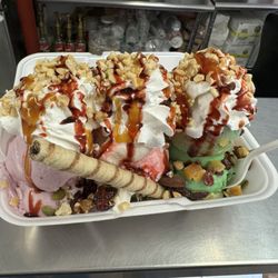 Galicia's Water and More - Banana Split -black cherry -blueberry cheesecake -rainbow sherbet