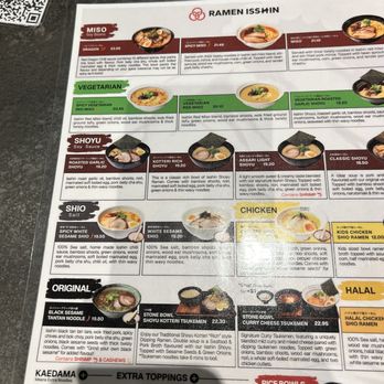 Ramen Isshin - Menu - Ramen Near Me - Concord, Ontario