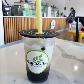 Craft Boba Tea - Lychee slush with boba - Juice Bars & Smoothies Near Me - Dallas, Texas