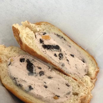 Crispy & Fluffed - Bolo bao (pineapple bun) w/ 1 scoop of Nutella cookies and cream icecream. - Desserts Near Me - El Monte, California