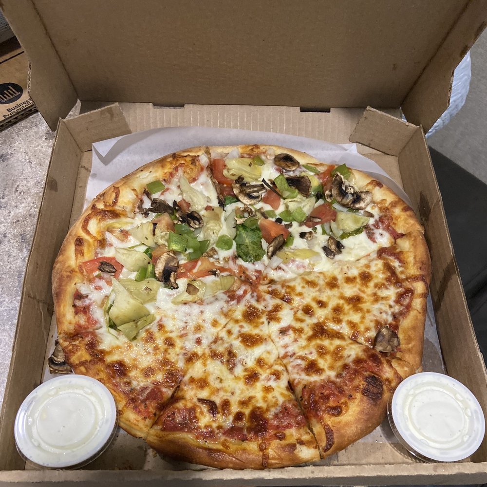 Smart Pizza - Half cheese, half veggie with no olive and - Pizza Near Me - Guerneville, California