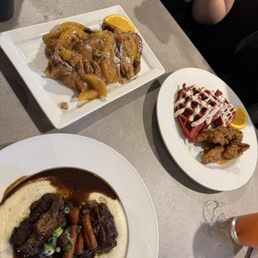 Oxtail and Grits Peach Cobbler French Toast BJE Chicken and Waffles Oxtail and Grits Peach Cobbler French Toast BJE Chicken and Waffles