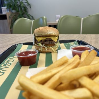 O My Burger - Double Grilled Burger Patty with Requested Single Slice American Cheese Standard French Fries Regular Ketchup Napkin - Sandwiches Near Me - Missouri City, Texas O My Burger - Double Grilled Burger Patty with Requested Single Slice American Cheese Standard French Fries Regular Ketchup Napkin - Sandwiches Near Me - Missouri City, Texas