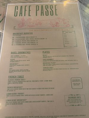 Menu photo 1 Cafe Passe Tucson, AZ