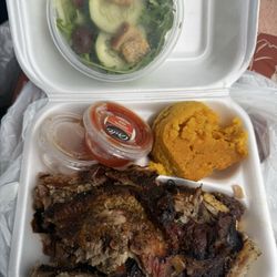 Fresh Off the Grill - Ribs & chicken combo with potato mash & salad