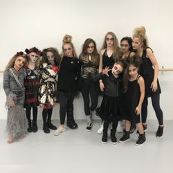These dancers are ready for flash mobbing at Trunk & Treat at Sacred Heart School