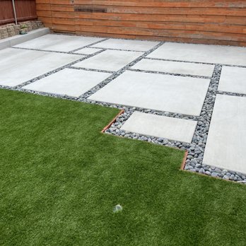 Pablo's Landscape Services - Back yard broom finished concrete design and artificial turf - Tree Services Near Me - San Marcos, California Pablo's Landscape Services - Back yard broom finished concrete design and artificial turf - Tree Services Near Me - San Marcos, California