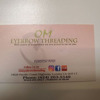 Om Eyebrow Threading - Threading Services Near Me - Lomita, California