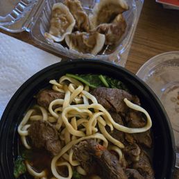 Pork Dumplings and Beef Noodle Soup Pork Dumplings and Beef Noodle Soup