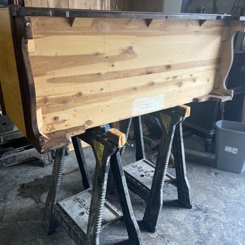 Fallani's  Restorations - Mauro's amazing restoration of bottom of cedar chest. - Antiques Near Me - Costa Mesa, California