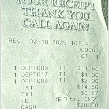 Pho 75 - Receipt with a mystery $2 charge - Vietnamese Near Me - Hyattsville, Maryland