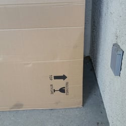 Shannon Trucking & Storage - Delivered on its side despite markings indicating fragile and which side should be up.