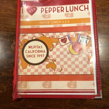 Pepper Lunch USA - Menu cover - Teppanyaki Near Me - Milpitas, California Pepper Lunch USA - Menu cover - Teppanyaki Near Me - Milpitas, California