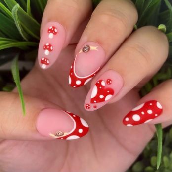 Canvas Nails & Spa - Inspiration pic. Asked for just the French tips and the snail on the ring finger. - Nail Salons Near Me - Chandler, Arizona