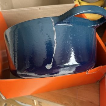 New Beginning's Moving & Hauling - Brand new in original packaging Le Creuset Dutch oven cracked through. - Junk Removal & Hauling Near Me