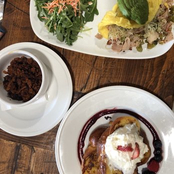 150 Sunset - Challah French Toast, with a side of chorizo - Breakfast & Brunch Near Me - El Paso, Texas