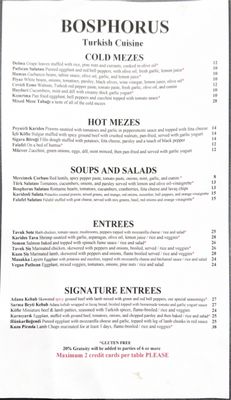 Menu photo 1 Bosphorus Turkish Cuisine Rocklin, CA Menu photo 1 Bosphorus Turkish Cuisine Rocklin, CA