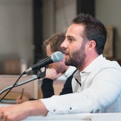 Abell Auction Company - Todd Schireson on the auction block during one of our famous weekly auctions.